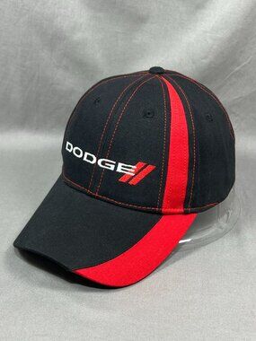 Dodge Daytona Twin Slash Strapback Hat Cap Black Adjustable Car Motorsports Mens